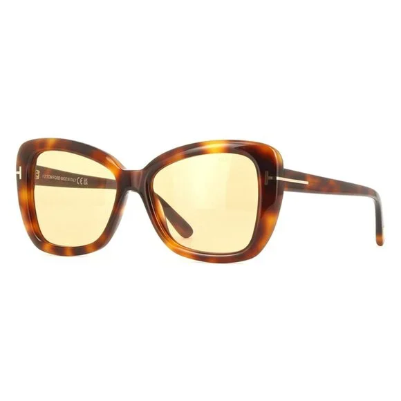 NEW TOM FORD SUNGLASSES, BUTTERFLY WOMEN BROWN YELLOW WOMEN SUNGLASSES TOM FORD